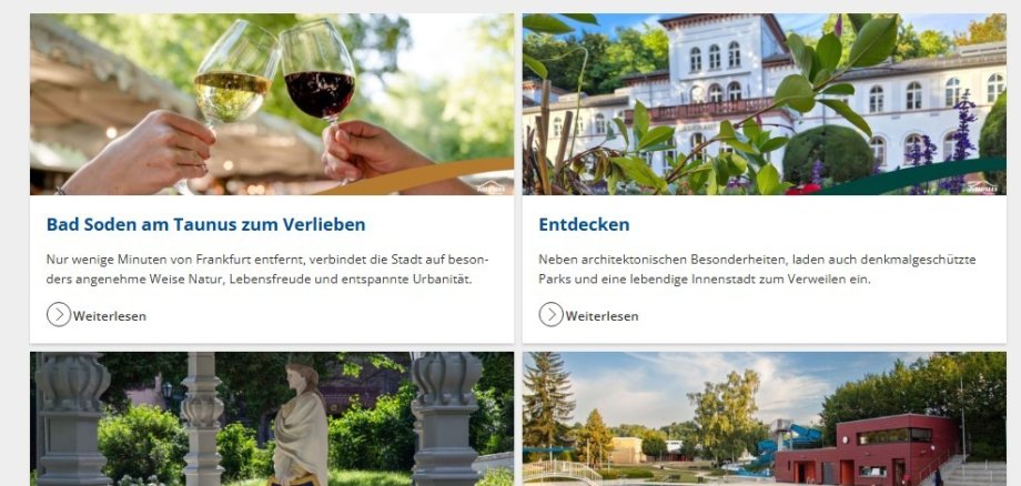 Tourismusbereich Neue Tourismus Websites