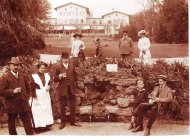 Alter Kurpark Kurgästeteam Alter Kurpark Kurgästeteam um 1912 in schwarz-weiß