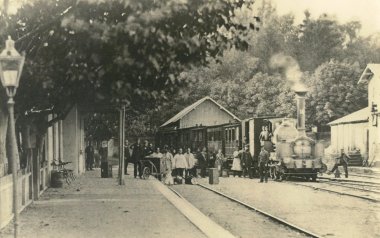 Bad Sodener Bahnhof im Jahre 1863