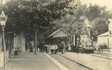 Bad Soden Bahnhof 1863 Bad Sodener Bahnhof im Jahre 1863