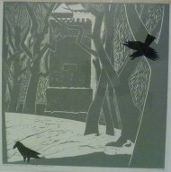 Schucht Zeichnung des Bad Sodener Burgbergturms von Rudolf Schucht 1981