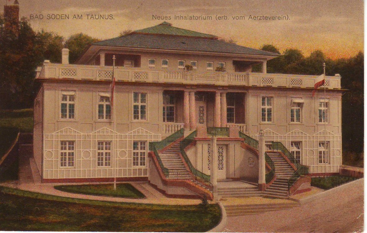 Ein altes Bild des Medico-Palais in Bad Soden am Taunus