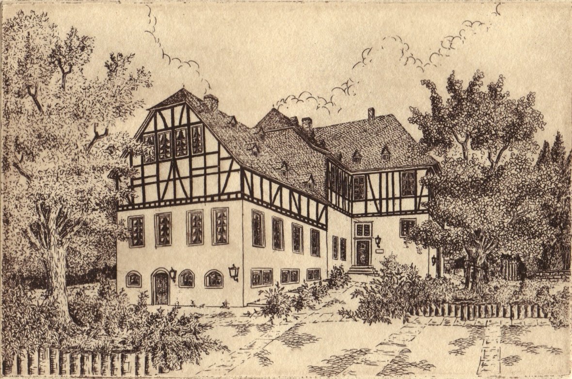 Herrnbau Eine Zeichnung des Herrnbau in Neuenhain