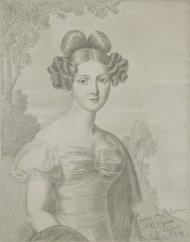 Bleistiftzeichnung von Pauline von Nassau