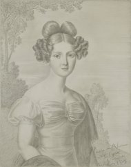 Pauline von Nassau Bleistiftzeichnung von Pauline von Nassau