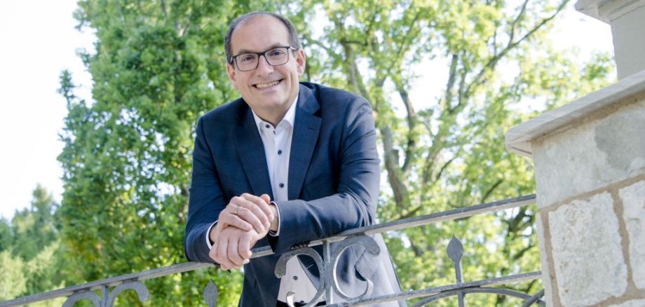 Bürgermeister Dr. Frank Blasch im Quellenpark