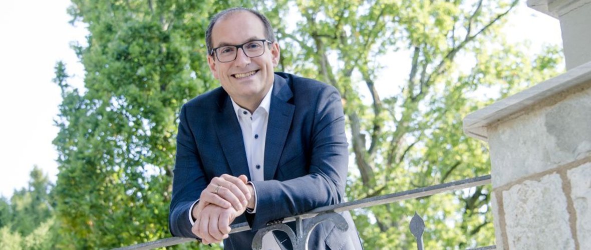 Bürgermeister Dr. Frank Blasch im Quellenpark