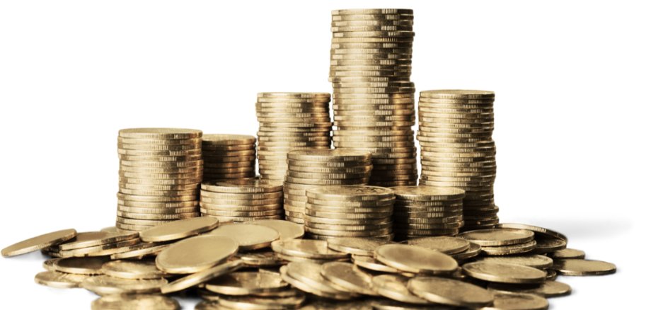 Zu Türmen gestapelte Münzen