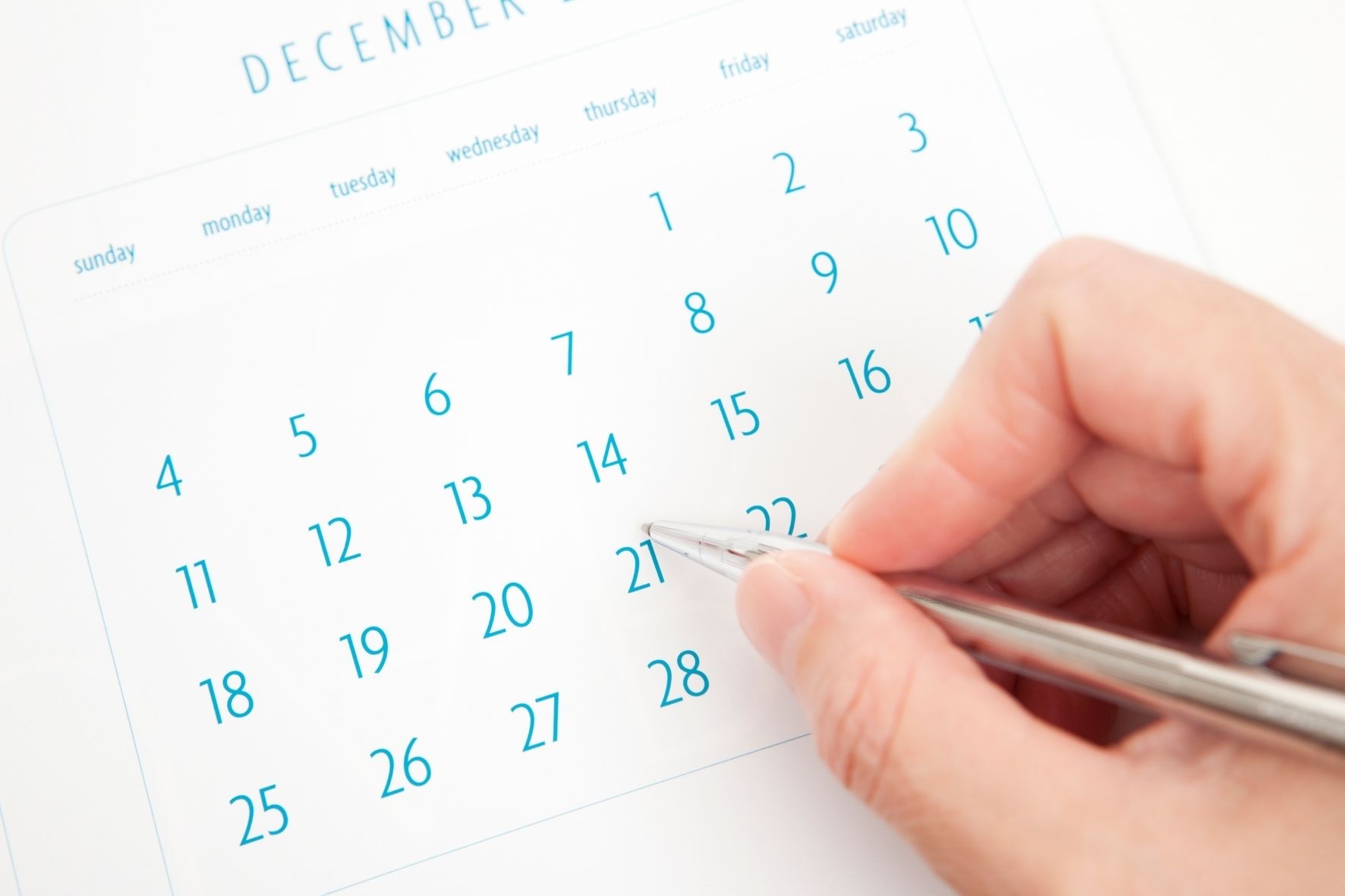 Mit einem Terminkalender wird nichts verpasst