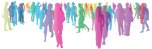 Bunte Menschen in der Stadt - silhouette - vektor Bunte Menschen in der Stadt - silhouette - vektor