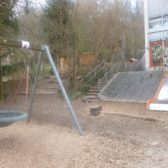 Der Spielplatz der Kita Regenbogen