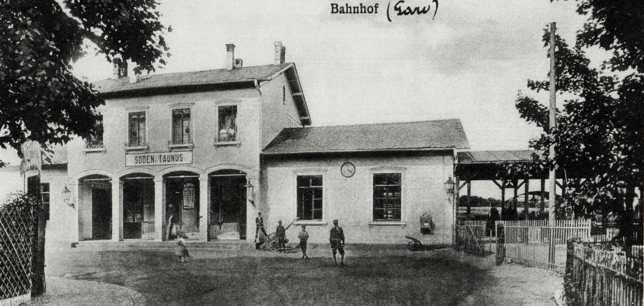 Der Bad Sodener Bahnhof um das Jahr 1900