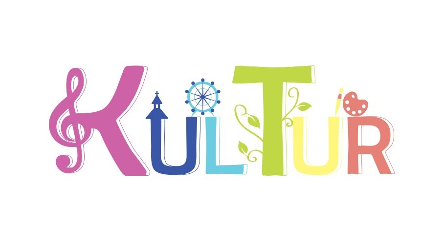 Kultur Das Wort "Kultur" und jeder Buchstabe hat eine andere Farbe und Form