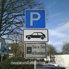 Parkplatz Hasselgrundhalle Parken auf dem Parkplatz Hasselgrundhalle