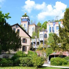 Das Parkhaus des Hundertwasserhauses in Bad Soden am Taunus