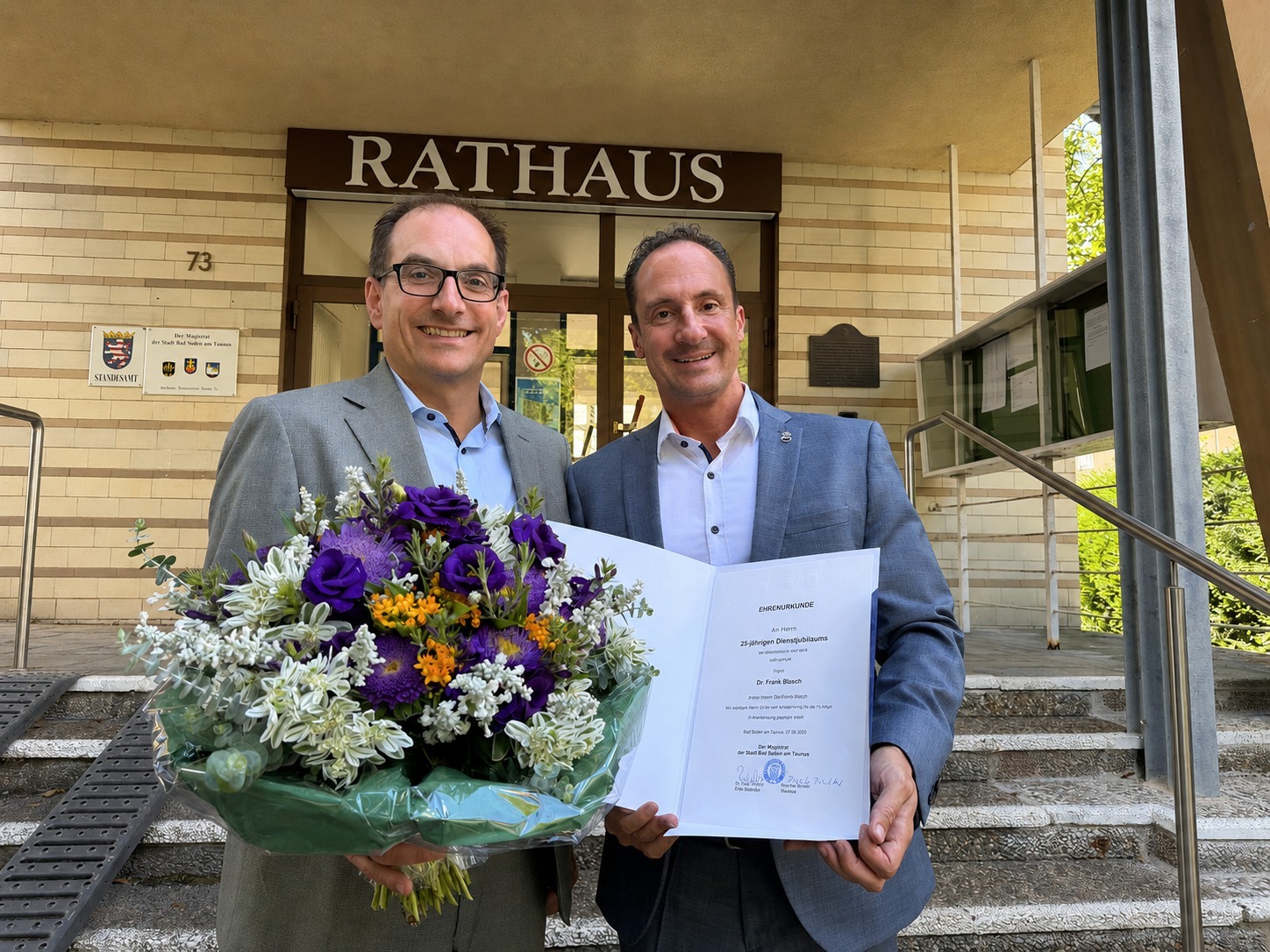 Bürgermeister Dr. Frank Blasch und Erster Stadtrat Dr. Felix Fischer