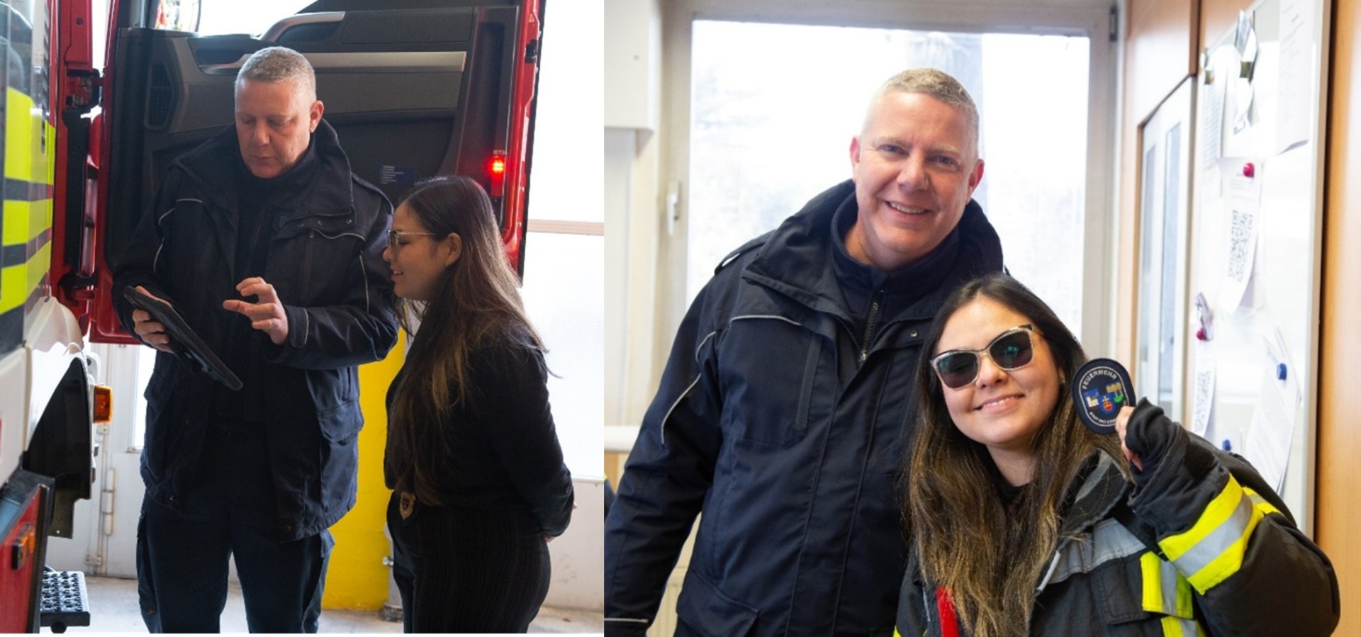 Feuerwehrfrau aus Kolumbien Internationaler Besuch bei der Feuerwehr