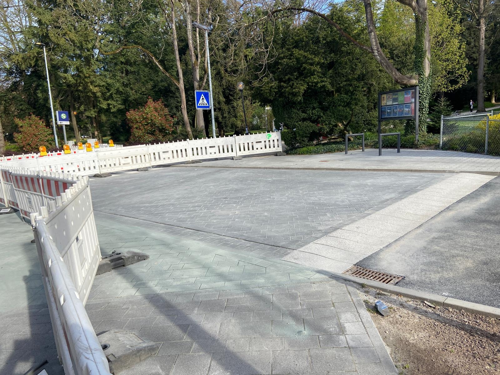 Die Baustelle auf der Kronberger Straße