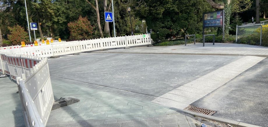 Die Baustelle auf der Kronberger Straße