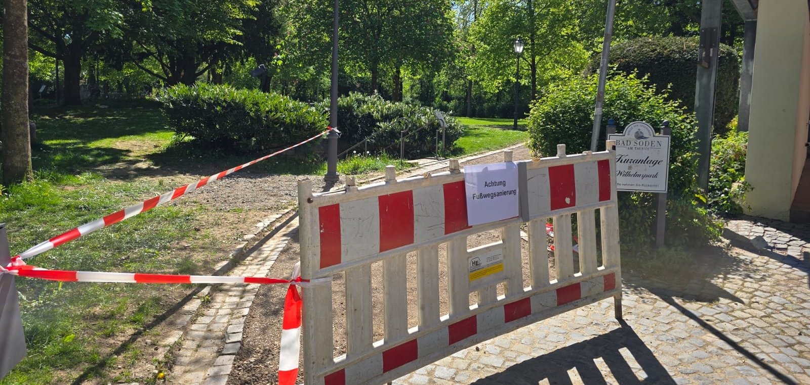 Sperrung des Wilhelmsparks