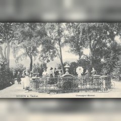 Der Champagnerbrunnen im Jahre 1900