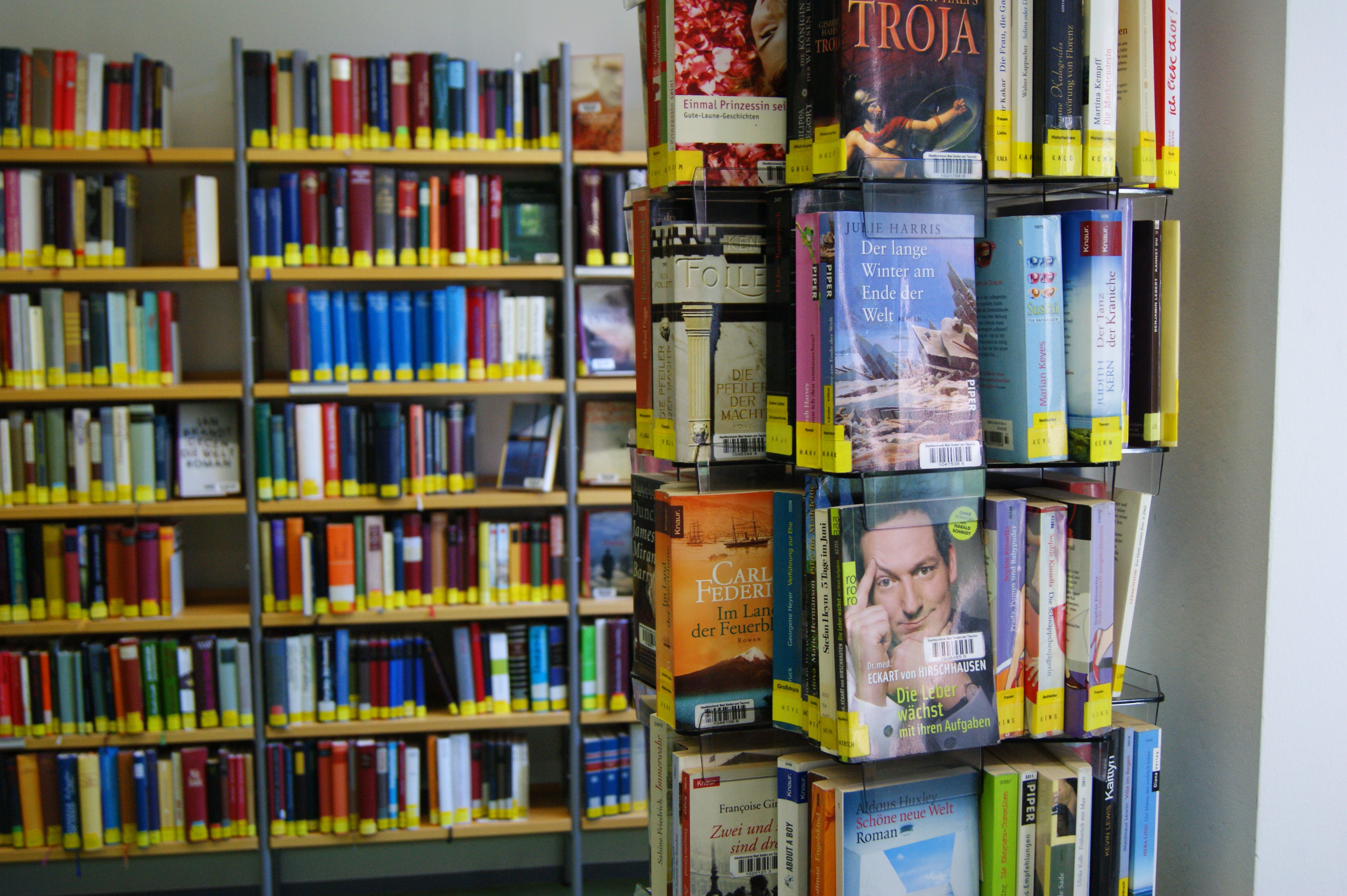 Bücher Bücher in einem Bücherregal