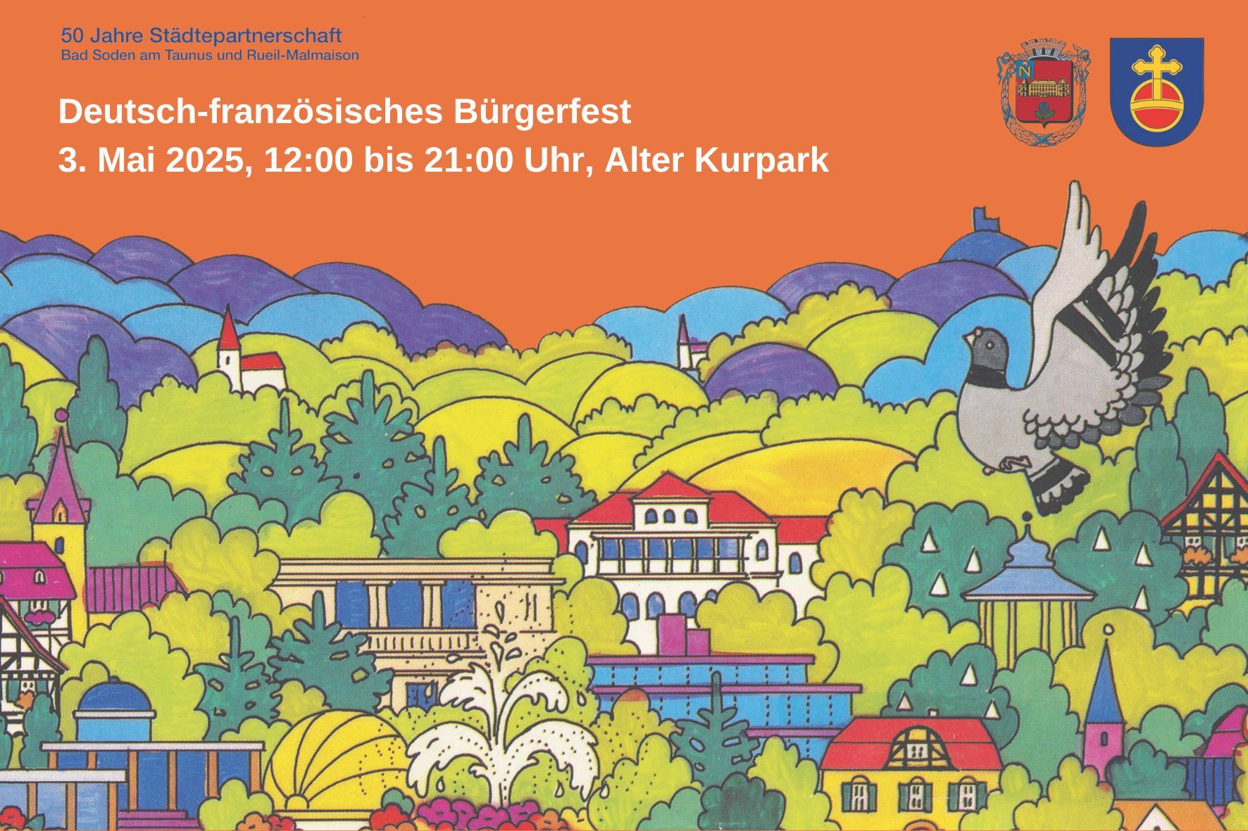 Deutsch-französisches Bürgerfest 3. Mai 2025, 12-21 Uhr, Alter Kurpark - 1 Deutsch-französisches Bürgerfest 3. Mai 2025, 12-21 Uhr, Alter Kurpark - 1