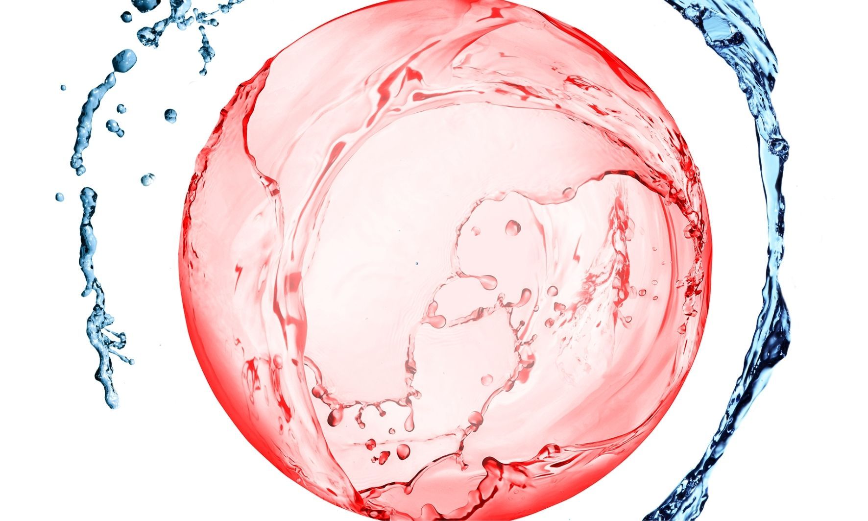 Ampel Eine Wasserampel, die rot leuchtet.